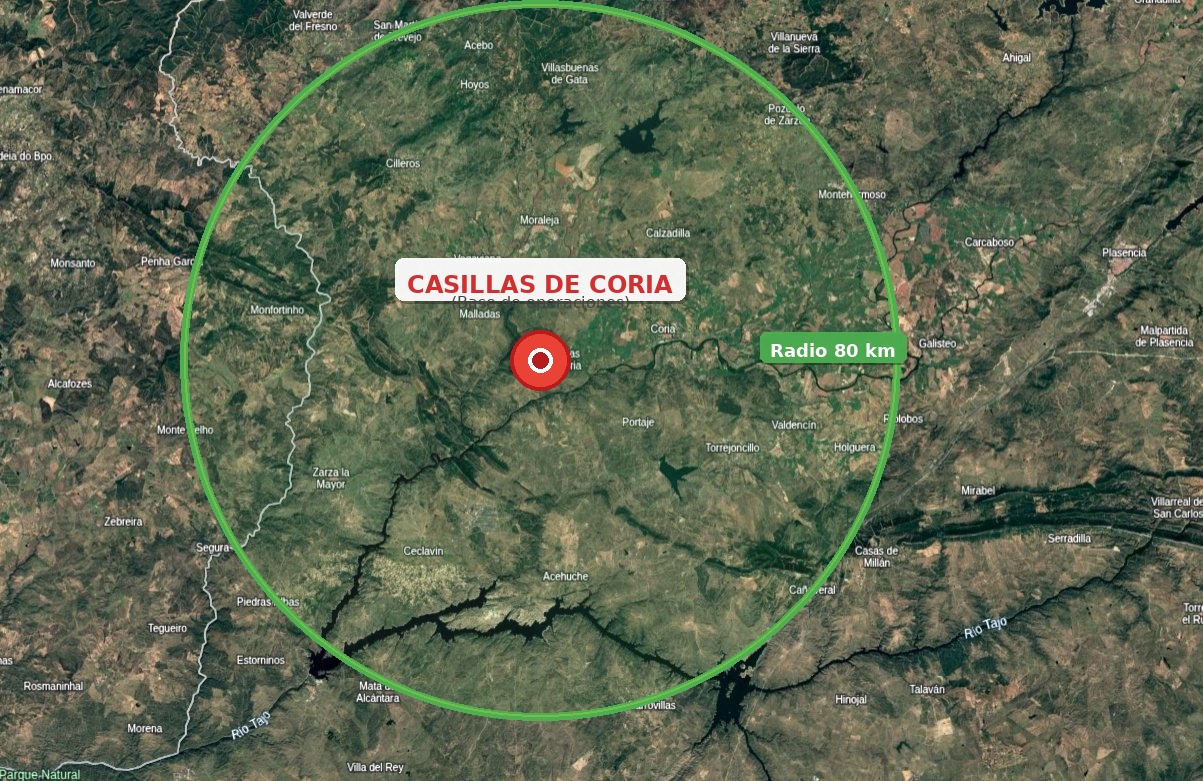 Mapa de cobertura - Raíces Casillanas